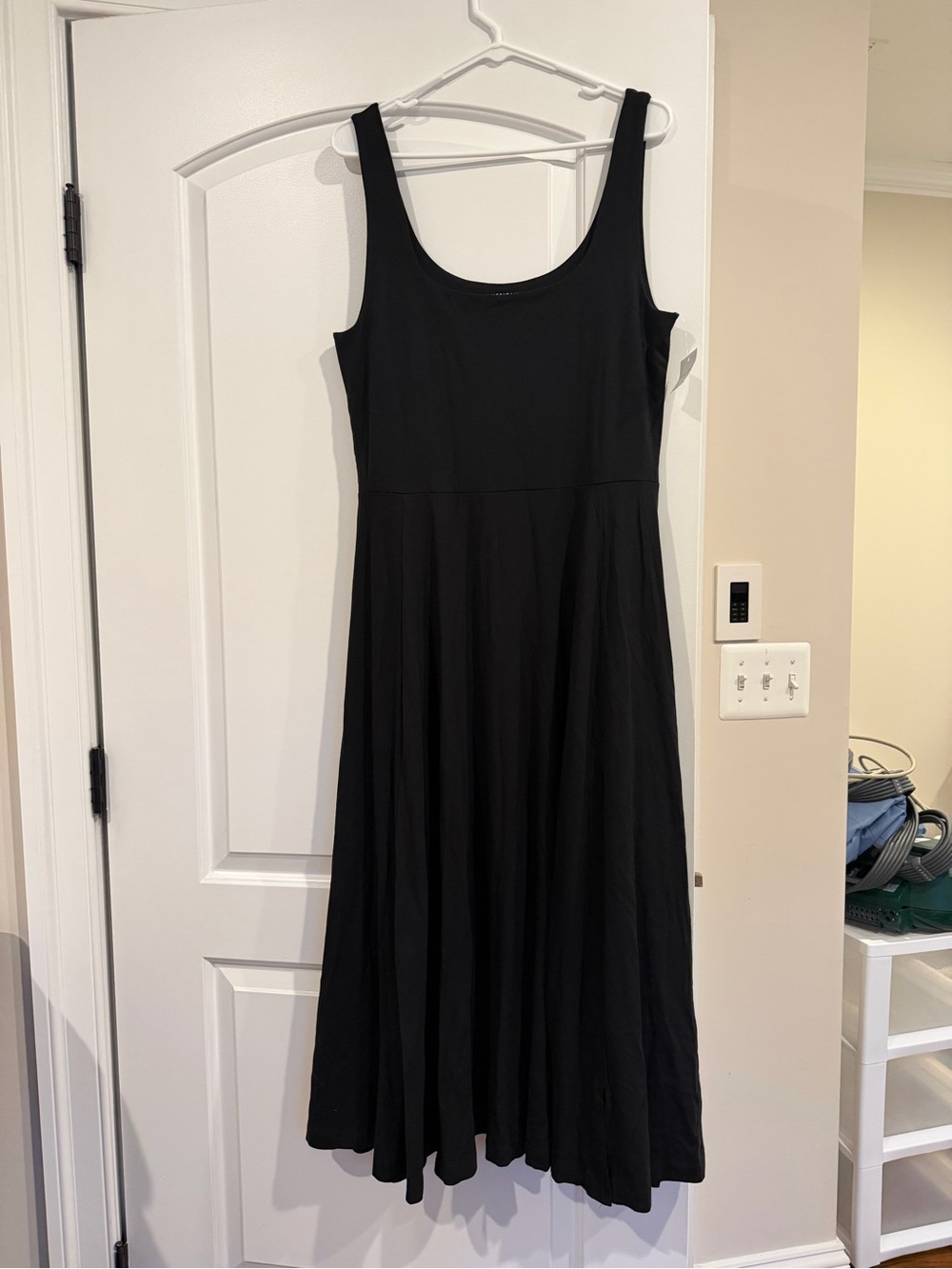 Women's Black Sleeveless A-Line t-shirt dress